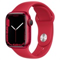 Apple Watch 7 WiFi MKN23FD/A - Aluminium, Bracelet Sport Rouge, 41mm