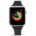 Bracelet Apple Watch Series 7/SE/6/5/4/3/2/1 en Cuir Premium - 45mm/44mm/42mm - Noir