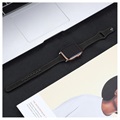 Bracelet Apple Watch Series 7/SE/6/5/4/3/2/1 en Cuir Premium - 45mm/44mm/42mm - Noir