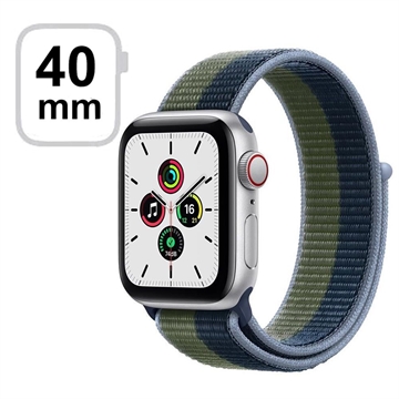 Apple Watch SE LTE MYEG2FD/A - 40mm, Deep Navy Sport Loop - Argenté