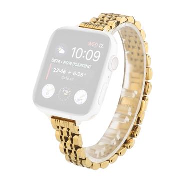 Apple Watch Series 10/9/8/SE (2022)/7/SE/6/5/4/3/2/1 - Bracelet élégant en acier inoxydable - 42mm/41mm/40mm/38mm - Or