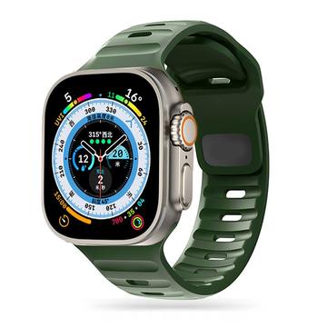 Apple Watch Series Ultra 2/Ultra/10/9/8/SE (2022)/7/SE/6/5/4/3/2/1 Tech-Protect IconBand Line Silicone Strap - 49mm/49mm/46mm/45mm/44mm/42mm45mm/44mm/42mm - Vert Armée