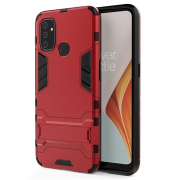 Coque Hybride avec Béquille Série Armor OnePlus Nord N100 - Rouge