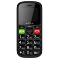Artfone CS181 Téléphone pour Séniors - Double SIM, SOS - Noir