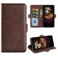 Etui portefeuille Asus ROG Phone 9 Pro avec fermeture magnétique - Texture Veau