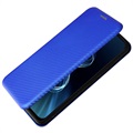 Étui à Rabat Asus Zenfone 8 - Fibre de Carbone - Bleu