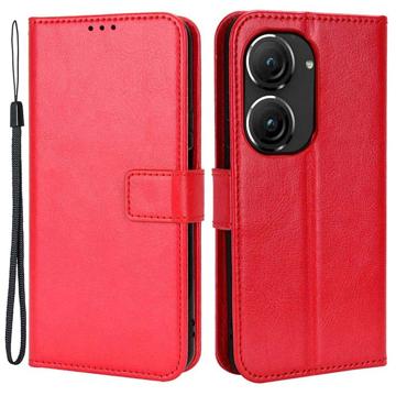 Étui Portefeuille Asus Zenfone 9 avec Fermeture Magnétique - Rouge