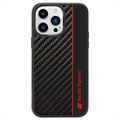 Coque iPhone 14 Pro Max Audi Carbon Fiber Stripe - Noire