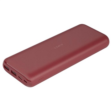 Batterie Externe 20000mAh Aukey PB-XN20 - USB-C, 2x USB-A - Rouge