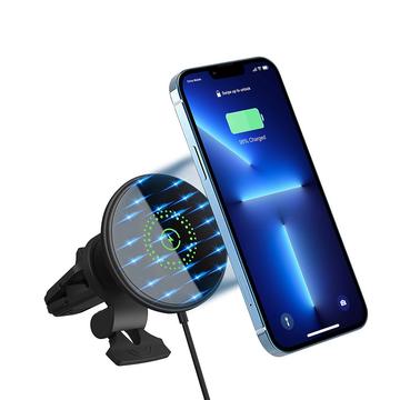B553 Pour iPhone 12/13/14/15/16 Series Chargeur sans fil à adsorption magnétique 20W Support de charge pour voiture avec prise d\'air
