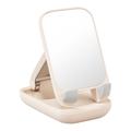 Support De Téléphone Pliant Série BASEUS Seashell Avec Miroir, Support De Téléphone Portable Réglable