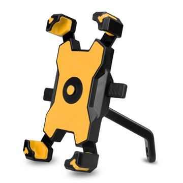 Support Téléphone Vélo Universel BG-116 - 3.5"-6.8" - Vue arrière - Jaune