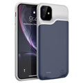 Coque Batterie iPhone 11 - 6000mAh - Bleu Foncé / Gris