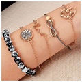 Baroque Boho Series Bracelet Set for Women - 5 Pcs.