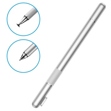 Stylet Capacitif & Stylo à Bille 2-en-1 Baseus - Argent