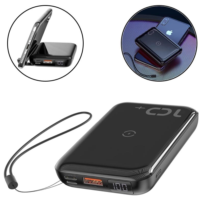 MOXNICE Magnetic Wireless Batterie Externe 20W PD 3.0 USB C Chargeur Portable pour iPhone 12/13 Pro/Max/Mini Magnétique sans Fil Power Bank 5000mAh Blanche