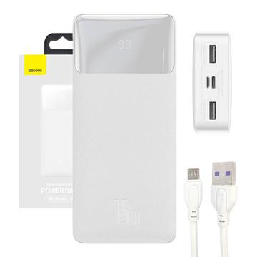 Baseus Bipow Digital Display 15W Power Bank 20000mAh - Blanc