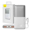 Baseus Bipow Pro Digital Display Fast Charge Bank 10000mAh/22.5W - 2xUSB, USB-C - Blanc