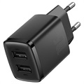 Chargeur Secteur Baseus Compact avec 2 Ports USB - 10.5W - Noir