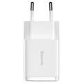 Chargeur Secteur Baseus Compact avec 2 Ports USB - 10.5W - Blanc