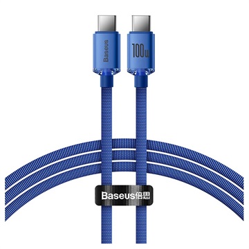 Câble USB-C / USB-C Baseus Crystal Shine CAJY000603 - 1.2m - Bleu