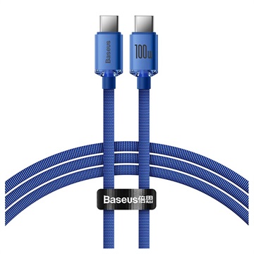 Câble USB-C / USB-C Baseus Crystal Shine CAJY000603 - 1.2m - Bleu