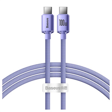 Câble USB-C / USB-C Baseus Crystal Shine CAJY000605 - 1.2m - Violet