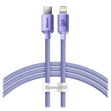 Câble USB-C / Lightning Baseus Crystal Shine CAJY000205 - 1.2m - Violet