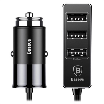 Chargeur Voiture Baseus Enjoy Together - 4x USB, 5.5A - Noir