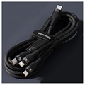 Câble de Charge Rapide Baseus Flash Series II 3-en-1 - 1.5m - Noir