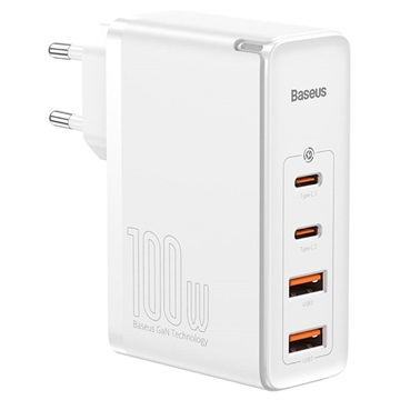 Chargeur Rapide Baseus GaN2 Pro 2xUSB & 2xUSB-C - 100W - Blanc