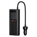 Baseus In-Car Inverter 150W & Car Charger - USB-C, USB-A - Noir