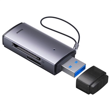 Baseus Lite Series USB-A SD/MicroSD Memory Card Reader - Grey