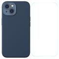 Coque iPhone 14 en Silicone Liquide Baseus Magnétique - Bleu