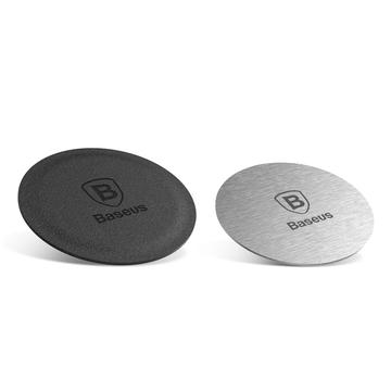 Baseus Plaques métalliques pour support magnétique de voiture - 2 Pcs. - Argent