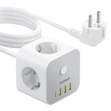 Baseus PowerCombo Cube Multiprise 7-en-1 - 20W - Blanc