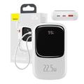 Baseus Qpow Pro Digital Display Quick Charge Type-C Edition Power Bank 20000mAh/22.5W - Blanc