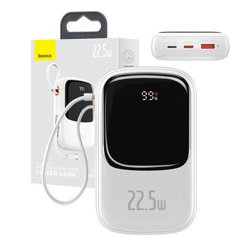 Baseus Qpow Pro Digital Display Quick Charge Type-C Edition Power Bank 20000mAh/22.5W - Blanc
