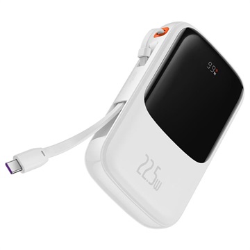 Batterie Externe Baseus Qpow Pro avec Câble USB-C - 10000mAh - Blanc