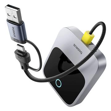 Baseus Safe Journey Adaptateur CarPlay filaire à sans fil - USB-C, USB-A - Gris foncé