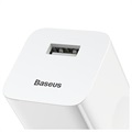 Chargeur de Voyage Rapide Baseus Single USB CCALL-BX02 - 24W - Blanc