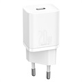 Chargeur Secteur Rapide Baseus Super Si avec Câble USB-C / Lightning - 20W - Blanc