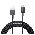 Câble de Charge Rapide et de Données MicroUSB Baseus Superior - 1m - Noir