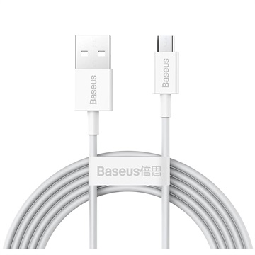 Câble de Charge Rapide et de Données MicroUSB Baseus Superior - 1m - Blanc