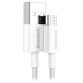 Câble de Charge Rapide et de Données MicroUSB Baseus Superior - 1m - Blanc