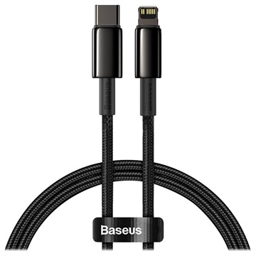 Câble USB-C / Lightning Baseus Tungsten Gold 20W - 2m - Noir