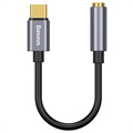 Câble Adaptateur Audio USB-C / 3.5mm Baseus CAHUB-EZ0G - Gris Foncé