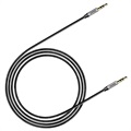 Câble Audio AUX 3.5mm Baseus Yiven CAM30-CS1 - 1.5m - Noir / Argenté