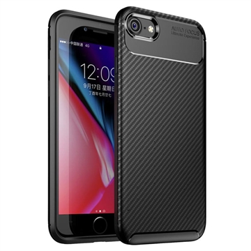 Coque iPhone 7/8/SE (2020)/SE (2022) en TPU Beetle Fibre de Carbone - Noire