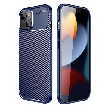 Coque iPhone 14 Max Beetle - Fibre de Carbone - Bleue